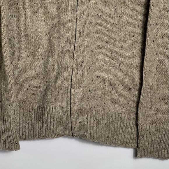 Jos A Bank Reserve Mens LRG Lambswool Blend Zip Cardigan Sweater Brown Speckled - Picture 5 of 10